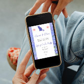 春ガーデンパーティーキャットラベンダーカスタム招待状 招待状