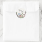 春ガーデンパーティーパステルフローラブライダルシャワー ラウンドシール (バッグ)