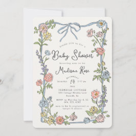 春ガーデンパーティーパステルフローラベビーシャワー