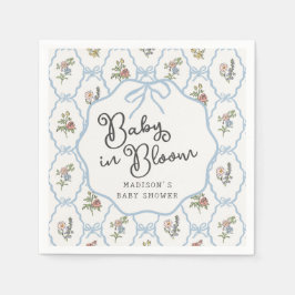 春ガーデンパーティーパステルフローラベビーシャワー スタンダードカクテルナプキン