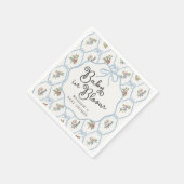 春ガーデンパーティーパステルフローラベビーシャワー スタンダードカクテルナプキン (角)