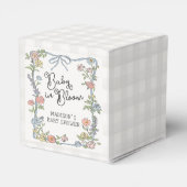春ガーデンパーティーパステルフローラベビーシャワー フェイバーボックス (裏面サイド)
