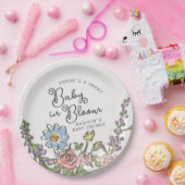春ガーデンパーティーパステルフローラベビーシャワー ペーパープレート (パーティー)