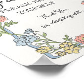 春ガーデンパーティーパステルフローラ ポスター (角)