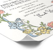 春ガーデンパーティーフローラ誕生日タイムカプセル ポスター (角)