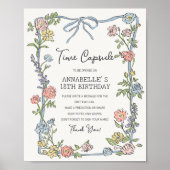 春ガーデンパーティーフローラ誕生日タイムカプセル ポスター (正面)