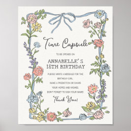 春ガーデンパーティーフローラ誕生日タイムカプセル ポスター