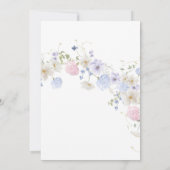 春ガーデンピンクパープルワイルドフラワー結婚ズ 招待状 (裏面)