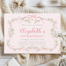 春ガーデンピンク&グリーン第1誕生日パーティー