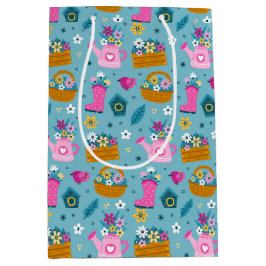 春ガーデンフラワー ミディアムペーパーバッグ