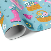 春ガーデンフラワー ラッピングペーパー (ロールコーナー)