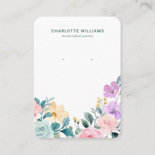 春ガーデンフローラジュエリー表示カード 名刺 (正面)