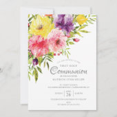 春ガーデンフローラファーストコミュニオン招待状 招待状 (正面)