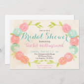 春ガーデンフローラブライダルシャワー招待 招待状 (正面/裏面)