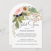 春ガーデンフローラブーケブライダルシャワー 招待状 (正面/裏面)