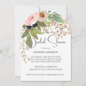 春ガーデンフローラブーケブライダルシャワー 招待状 (正面)