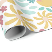 春ガーデンフローラルパターン ラッピングペーパー (ロールコーナー)