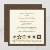 春ガーデンベビーシャワー招待状 招待状 (正面/裏面)