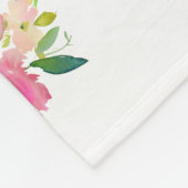 春ガーデンベビー名月次マイルストーンフォト フリースブランケット (角)