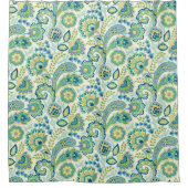 春ガーデンペイズリー シャワーカーテン (正面)