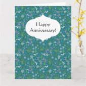 春ガーデンマザーズデイブルーパープルホワイト カード (黄色い花)