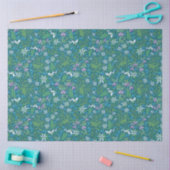 春ガーデンマザーズデイブルーパープルホワイト 薄葉紙 (クラフト)