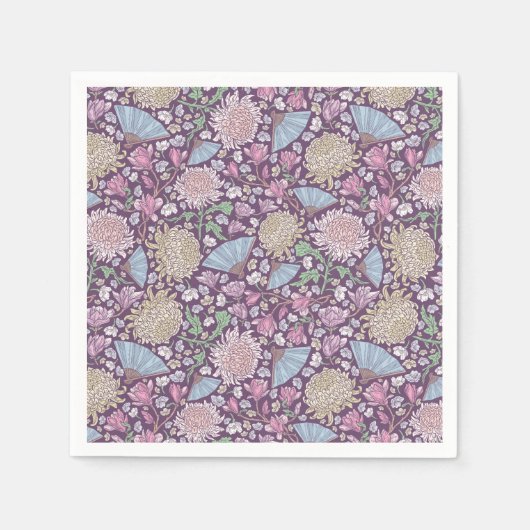 春ガーデンマザーズデイ菊ムームジャパン スタンダードカクテルナプキン (正面)