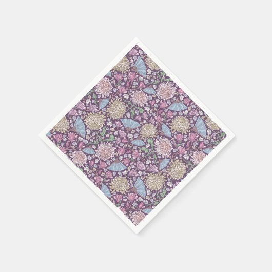 春ガーデンマザーズデイ菊ムームジャパン スタンダードカクテルナプキン (角)