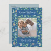 春ガーデンマザーデイロビンネストフォト招待状 インビテーションポストカード (正面/裏面)