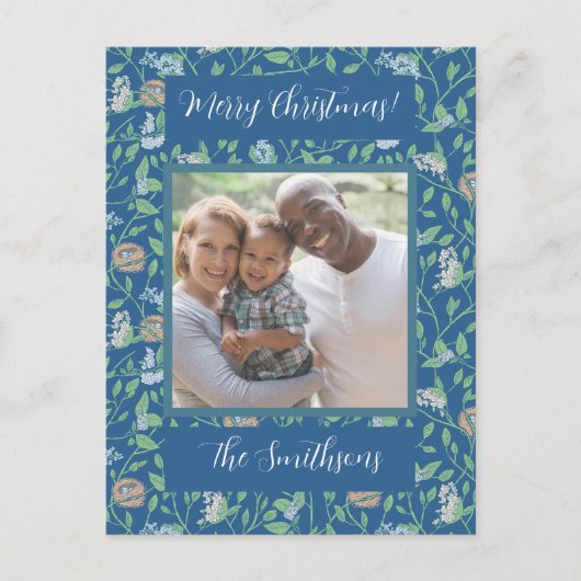 春ガーデンマザーデイロビンネストフォト招待状 インビテーションポストカード (正面)