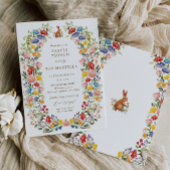 春ガーデンワイルドフラワーイースターブランチ招待状 招待状