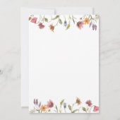 春ガーデンワイルドフラワーベビーシャワー 招待状 (裏面)