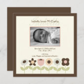 春ガーデン写真誕生のお知らせ 案内状 (正面/裏面)