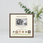 春ガーデン写真誕生のお知らせ 案内状 (スタンド正面)