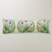 春ガーデン刺繍枕デザインカモミール ボディピロー (裏面)