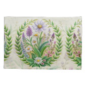 春ガーデン刺繍枕デザインカモミール 枕カバー (裏面)