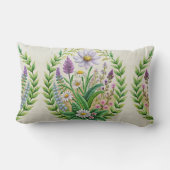 春ガーデン刺繍枕デザイン – カモミール ランバークッション (裏面)