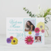 春ガーデン卒業ツインフォト 招待状 (スタンド正面)