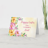 春ガーデン叔母ハッピーイースター シーズンカード (正面)