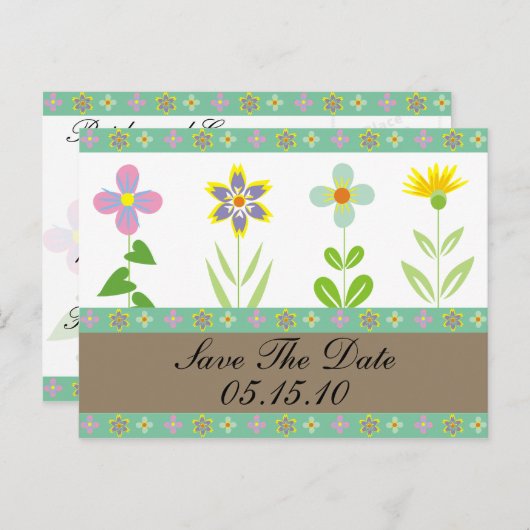 春ガーデン日付はがきを保存 案内ポストカード (正面/裏面)