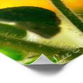 春ガーデン白熱［赤熱］光を放つパープルペチュニアポスター ポスター (角)