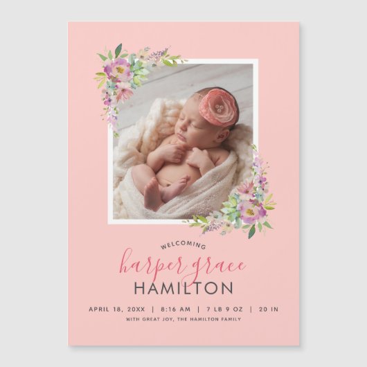 春ガーデン磁気写真誕生のお知らせ (正面)