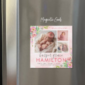 春ガーデン磁気写真誕生のお知らせ マグネット招待状