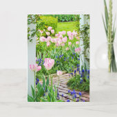 春ガーデン誕生日 カード (正面)