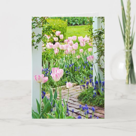 春ガーデン誕生日 カード (正面)