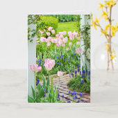 春ガーデン誕生日 カード (黄色い花)