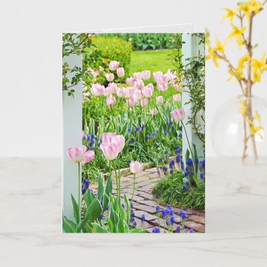 春ガーデン誕生日 カード (黄色い花)