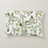 春ガーデン開花と（昆虫）マルハナバチ アクセントクッション (裏面)