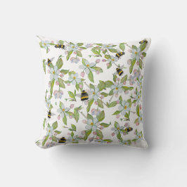 春ガーデン開花と（昆虫）マルハナバチ クッション