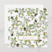 春ガーデン開花と（昆虫）マルハナバチ 招待状 (正面/裏面)